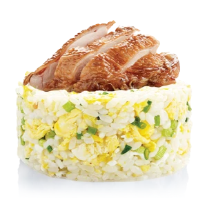 Egg Fried Rice with Grilled Chicken