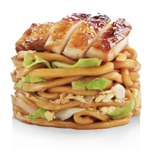Fresh Udon with Grilled Chicken