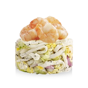 Truffle Udon with Seasoned Prawns